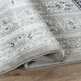 Load image into Gallery viewer, Hereke Persian Garden Panel Rug — Grey — detail