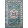 Load image into Gallery viewer, Hereke Sunburst Medallion Rug — Blue — top view