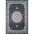 Load image into Gallery viewer, Hereke Sunburst Medallion Rug — Navy — top view