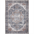 Load image into Gallery viewer, Distressed Vintage Cezanne Area in Grey Rug