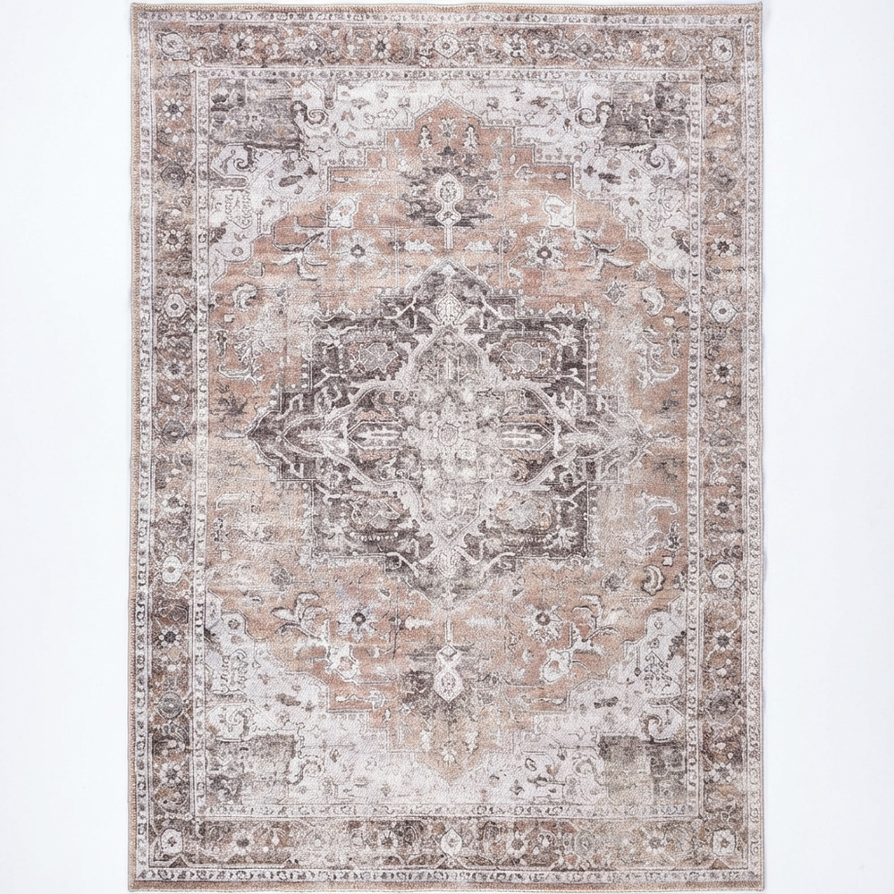 Distressed Vintage Cezanne Area in Multicolor Rug – The Rug