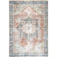 Load image into Gallery viewer, Distressed Vintage Cezanne Terracotta Sky Area in Multicolor Rug