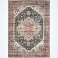 Load image into Gallery viewer, Juana Classic Design Machine Washable in Red & Black Rug