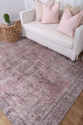 Load image into Gallery viewer, Germain Rose Rug under sofa
