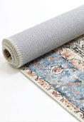 Load image into Gallery viewer, Distressed Vintage Cezanne Terracotta Sky Area Rug folded