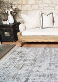 Load image into Gallery viewer, Abstract Evalina Grey Rug cropped view