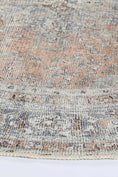 Load image into Gallery viewer, Distressed Vintage Oxus Desert Round Rug side view