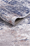 Load image into Gallery viewer, Abstract Border Echo Blue Grey Rug, Folded Back Side