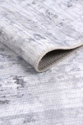 Load image into Gallery viewer, Abstract Evalina Grey Rug folded