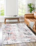 Load image into Gallery viewer, Abstract Celine Blush Rug on floor