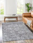 Load image into Gallery viewer, Contemporary Lauro Grey Rug in living room