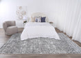 Load image into Gallery viewer, Contemporary Lauro Grey Rug in bedroom