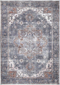 Load image into Gallery viewer, Distressed Vintage Cezanne Area in Grey Rug