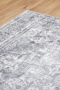 Load image into Gallery viewer, Distressed Vintage Chilaz Grey Rug on side