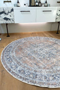 Load image into Gallery viewer, Distressed Vintage Oxus Desert Round Rug