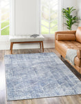 Load image into Gallery viewer, Greenport Denim Rug on floor