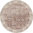 Load image into Gallery viewer, Distressed Vintage Levent in Beige : Round Rug