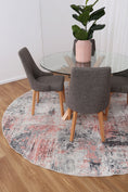 Load image into Gallery viewer, Abstract Celine Blush Round Rug, Front