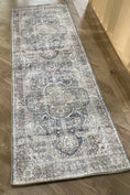 Load image into Gallery viewer, Distressed Vintage Kendra Ash Runner Rug side facing