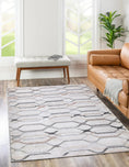 Load image into Gallery viewer, Maxine Lattice Pastel Rug in Living Room