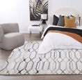 Load image into Gallery viewer, Maxine Lattice Pastel Rug in Beedroom