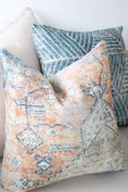 Load image into Gallery viewer, Vintage Pissarro Terracotta Sky Pillow on side
