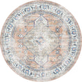 Load image into Gallery viewer, Distressed Vintage Pissarro Terracotta Sky Round Rug main