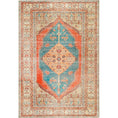 Load image into Gallery viewer, Distressed Louvre Rustic Blue Rug main