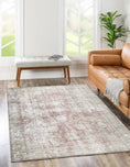 Load image into Gallery viewer, Vintage Adeline Peach Rug in Living Area