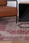 Load image into Gallery viewer, Carmine Vintage Rust Rug under table