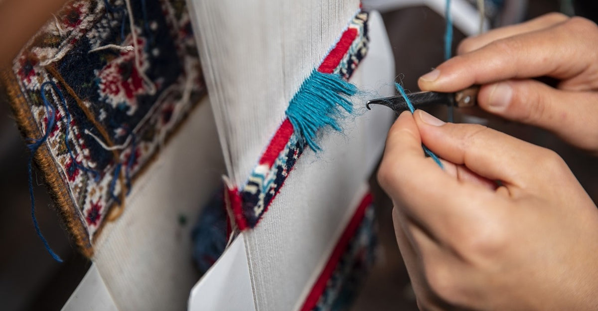 Person Rug Making Behind the Scenes - The Story of Rug Making – The Rug Collective™