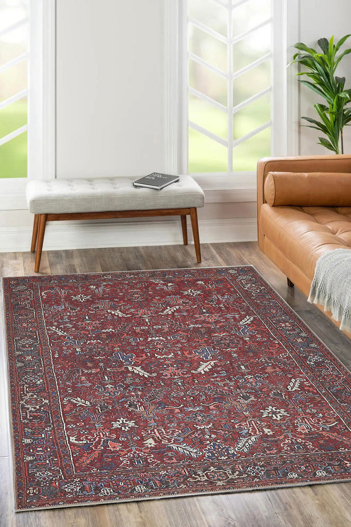 Parisa Red Persian Area Rug on a floor