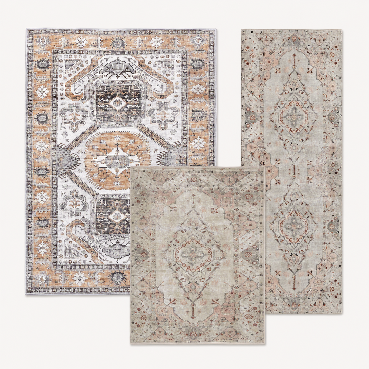 Washable 3-Pieces Living Collection