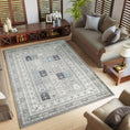 Load image into Gallery viewer, Hereke Persian Garden Panel Rug — Grey — in room
