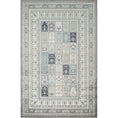 Load image into Gallery viewer, Hereke Persian Garden Panel Rug — Grey — top view

