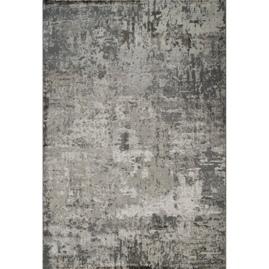 Florence Modern Abstract Rug — Mink & Grey — top view
