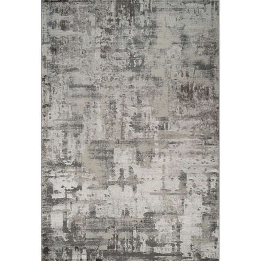 Florence Distressed Abstract Rug — Mink & Grey — top view