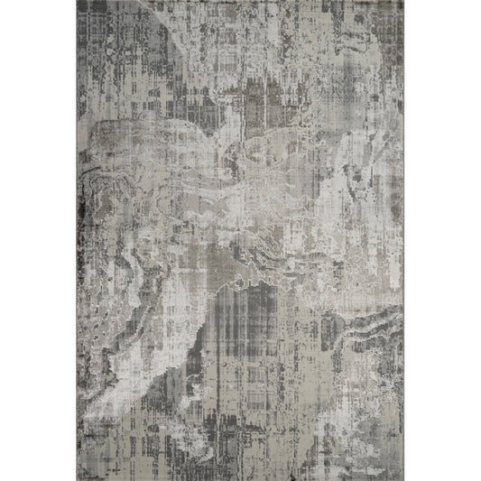 Florence Marbled Abstract Rug — Mink & Grey — top view