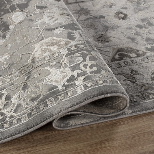 Florence Vintage Oriental Rug — Mink & Grey — detail