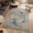Load image into Gallery viewer, Florence Distressed Medallion Rug — Gold & Grey — in room
