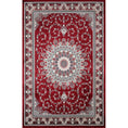 Load image into Gallery viewer, Hereke Sunburst Medallion Rug — Red — top view
