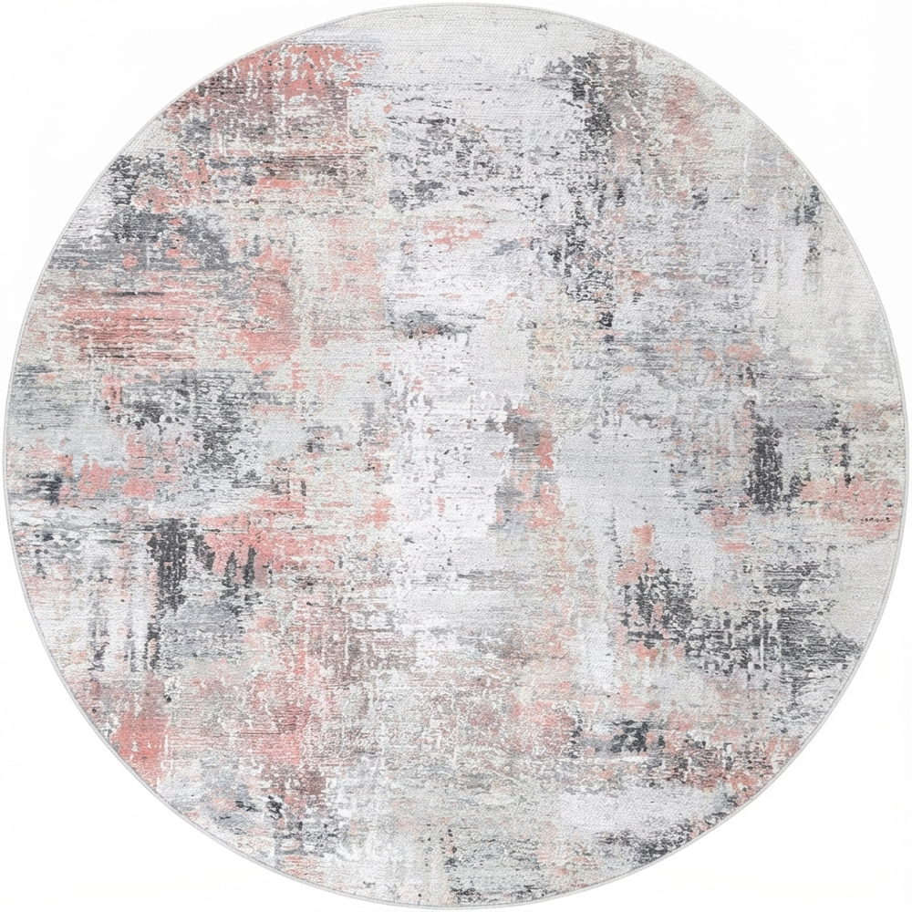 Abstract Celine in Multicolor: Round Rug