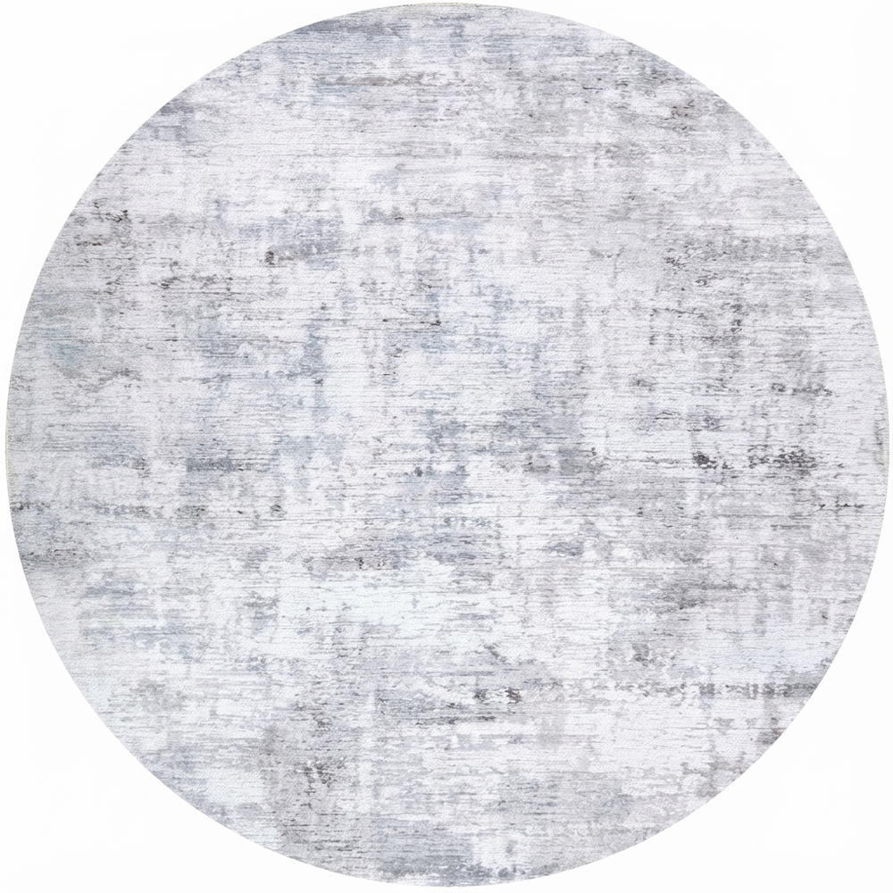 Abstract Evalina in Grey : Round Rug