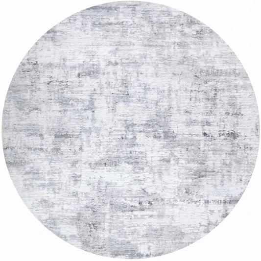 Abstract Evalina in Grey : Round Rug