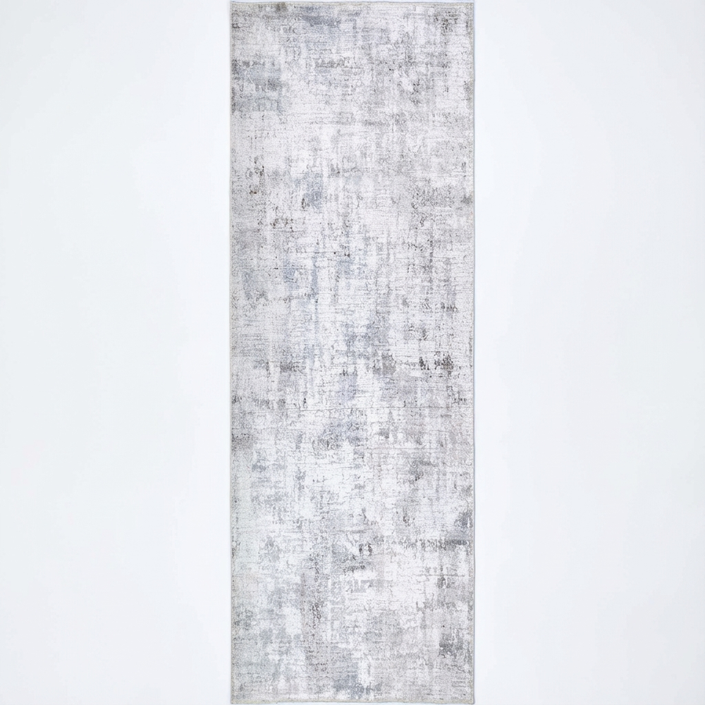 Abstract Evalina in Grey : Runner Rug