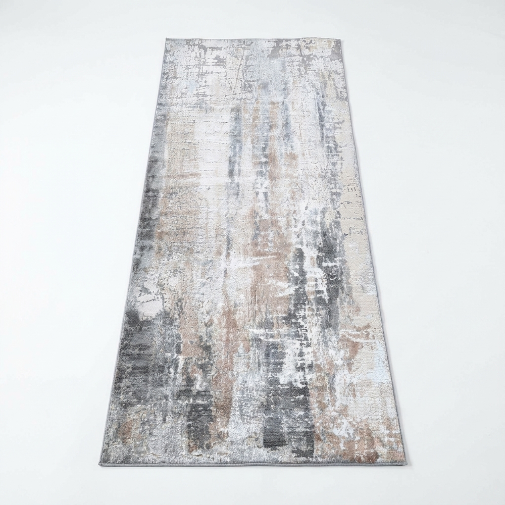 Abstract Twilight in Black : Runner Rug