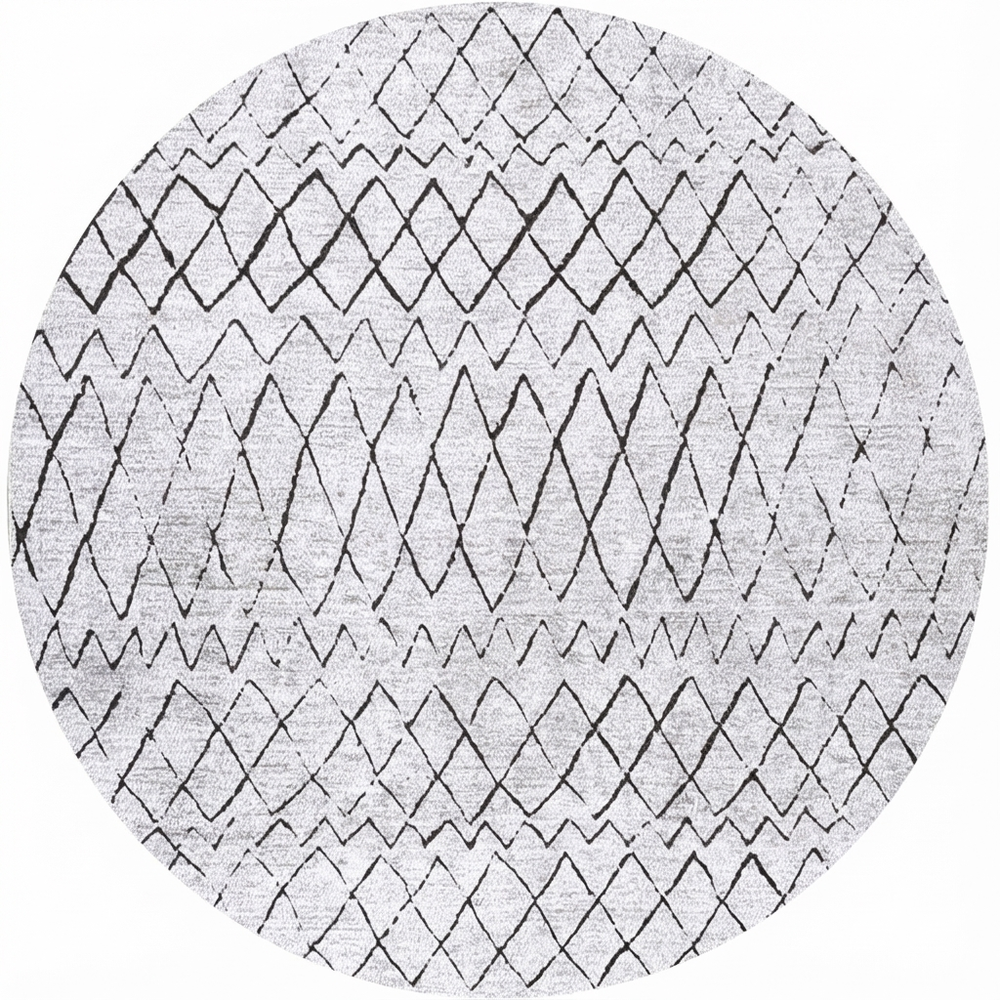 Alma Scandi in Silver : Round Rug