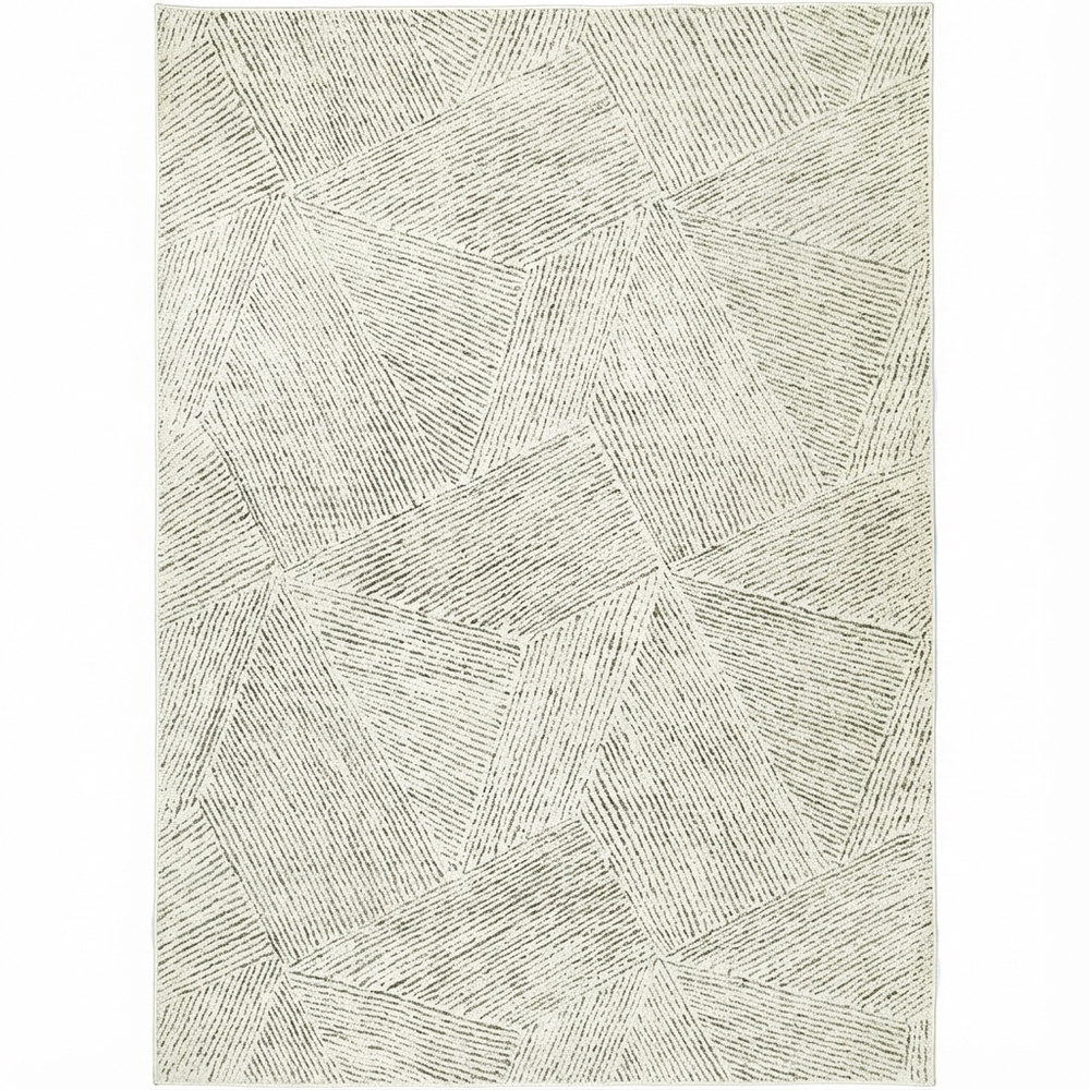 Alpine Neutral Geometric in Black & White Rug