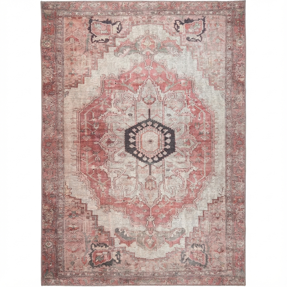 Carmine Vintage Farmhouse Charm in Pink Rug