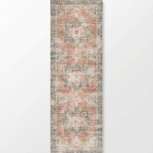 Cezanne Terracotta Multicolor Runner Rug